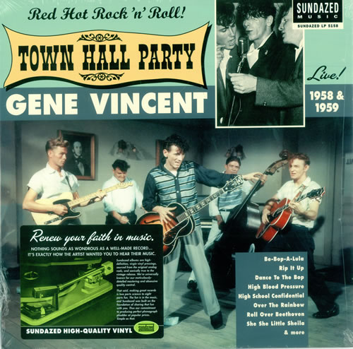 Gene Vincent Live At Town Hall Party 1958/59 vinyl LP album (LP record) US GNVLPLI497845