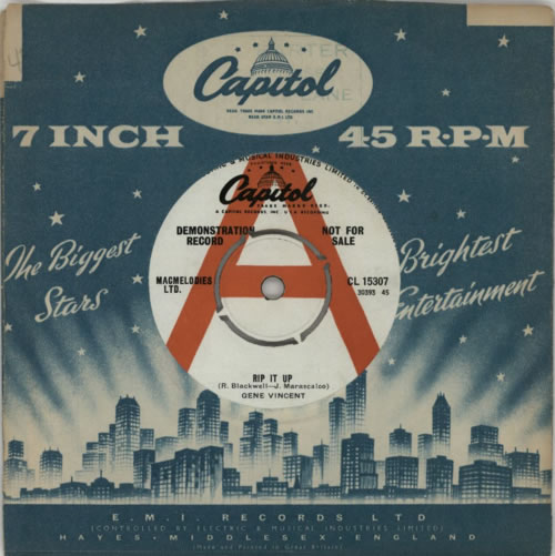 Gene Vincent Rip It Up 7" vinyl single (7 inch record / 45) UK GNV07RI612769