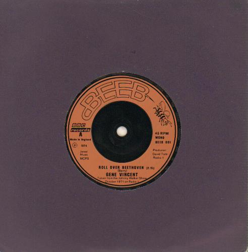 Gene Vincent Roll Over Beethoven 7" vinyl single (7 inch record / 45) UK GNV07RO643114