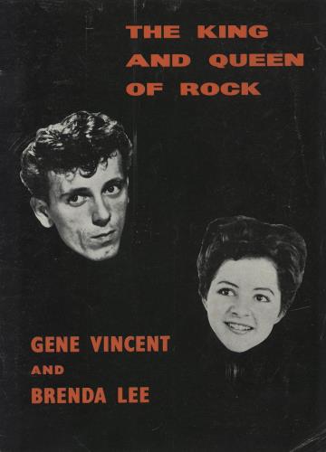 Gene Vincent The King And Queen Of Rock tour programme UK GNVTRTH394203