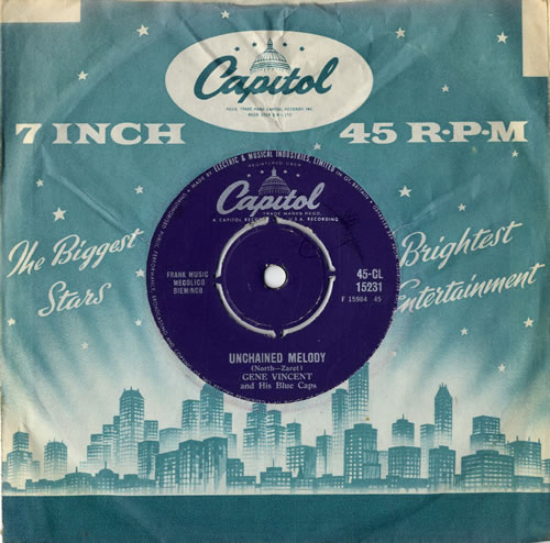 Gene Vincent Unchained Melody 7" vinyl single (7 inch record / 45) UK GNV07UN546717