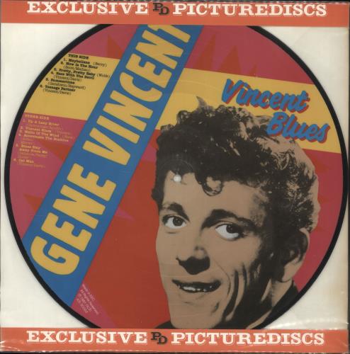 Gene Vincent Vincent Blues picture disc LP (vinyl picture disc album) Danish GNVPDVI706531