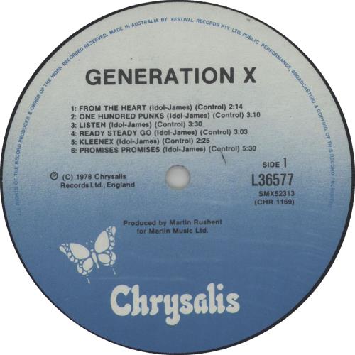 Generation X Generation X vinyl LP album (LP record) Australian GEXLPGE658232