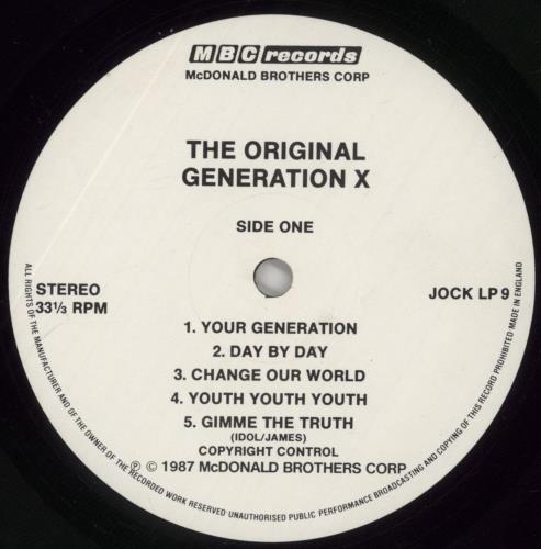 Generation X The Original Generation X vinyl LP album (LP record) UK GEXLPTH444906