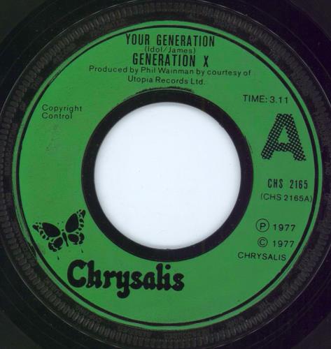 Generation X Your Generation - Wide Centered 7" vinyl single (7 inch record / 45) UK GEX07YO792520
