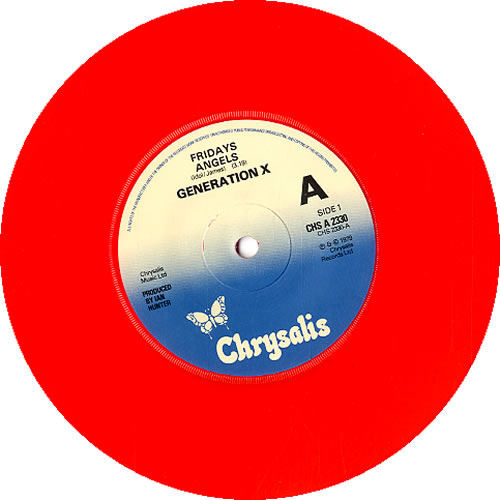 Generation X Friday's Angels Red Vinyl UK 7" vinyl single (7 inch