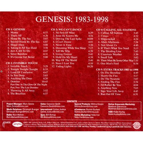 Genesis 1983-1998 5-CD album set US GEN5C420404