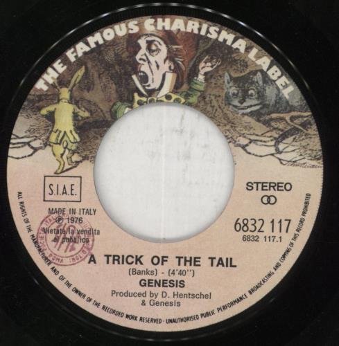Genesis A Trick Of The Tail - Pirelli issue - EX 7" vinyl single (7 inch record / 45) Italian GEN07AT850168