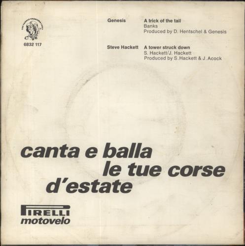 Genesis A Trick Of The Tail - Pirelli issue - EX 7" vinyl single (7 inch record / 45) Italian GEN07AT850168