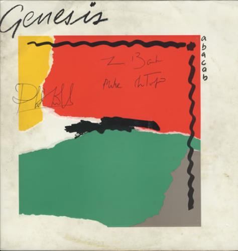 Genesis Abacab - Y/R/G/G Autographed! vinyl LP album (LP record) UK GENLPAB393221