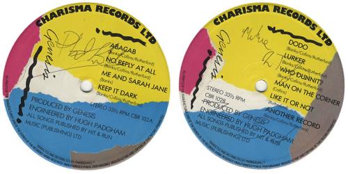 Genesis Abacab - Y/R/G/G Autographed! vinyl LP album (LP record) UK GENLPAB393221