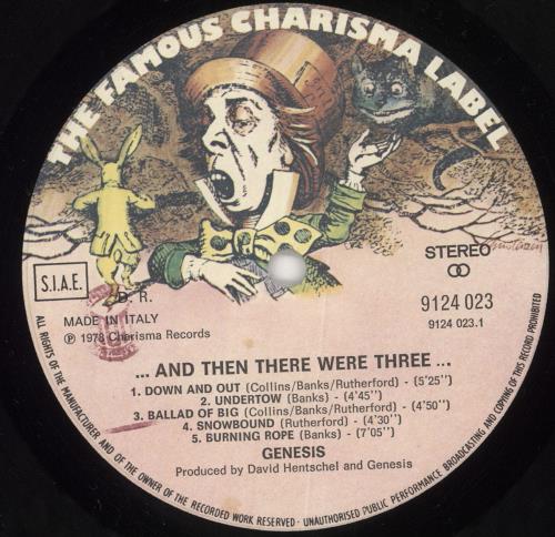 Genesis And Then There Were Three vinyl LP album (LP record) Italian GENLPAN727247