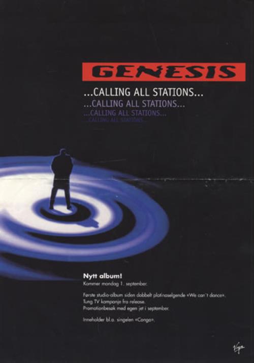 Genesis Calling All Stations handbill Norwegian GENHBCA151061