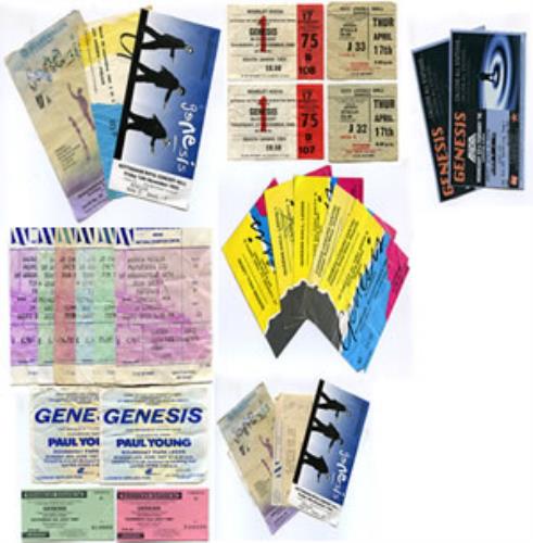 Genesis Collection Of Tickets memorabilia UK GENMMCO293145