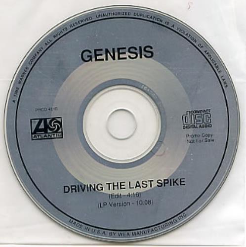Genesis Driving The Last Spike CD single (CD5 / 5") US GENC5DR286868