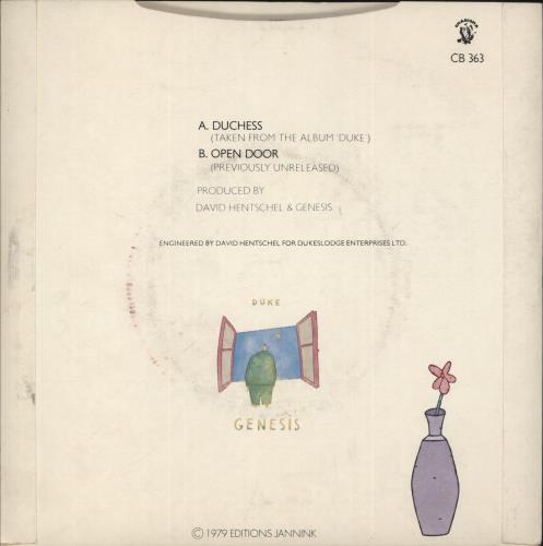 Genesis Duchess 7" vinyl single (7 inch record / 45) UK GEN07DU28130