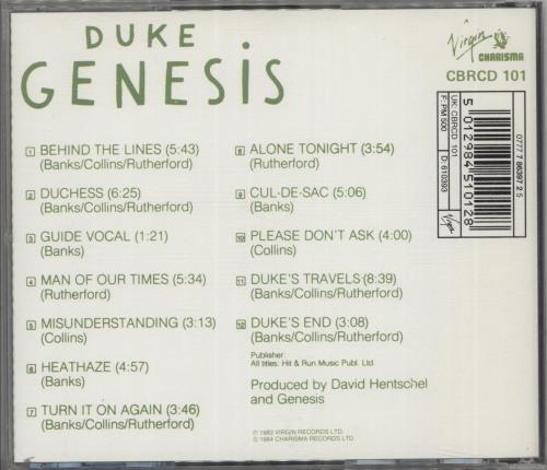 Genesis Duke CD album (CDLP) Dutch GENCDDU801227