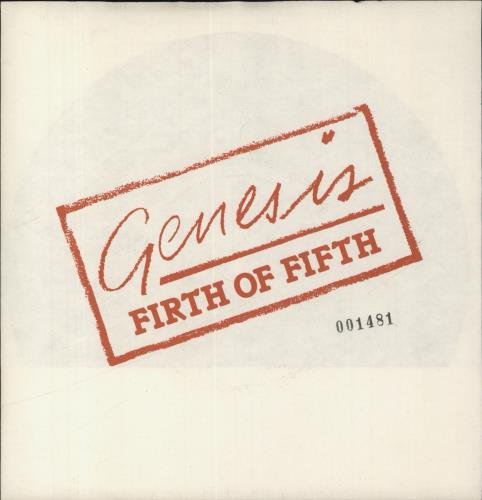Genesis Firth Of Fifth - Numbered Gatefold 7" vinyl single (7 inch record / 45) UK GEN07FI103862