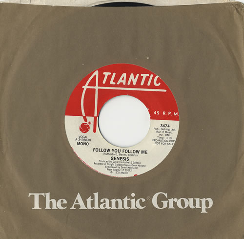 Genesis Follow You Follow Me 7" vinyl single (7 inch record / 45) US GEN07FO76797