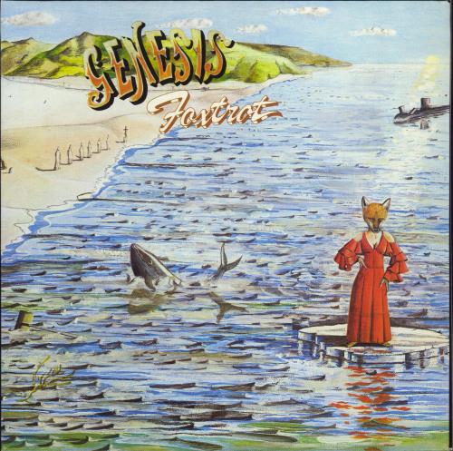 Genesis Foxtrot - Blue Label vinyl LP album (LP record) UK GENLPFO775496