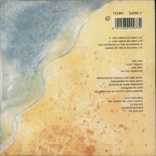 Genesis I Can't Dance 7" vinyl single (7 inch record / 45) UK GEN07IC45190