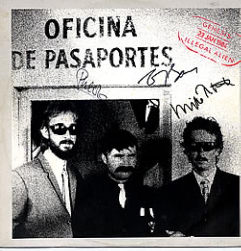 Genesis Illegal Alien - Autographed 12" vinyl single (12 inch record / Maxi-single) UK GEN12IL278870