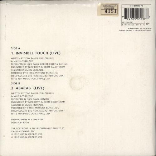 Genesis Invisible Touch - Photo Booklet 7" vinyl single (7 inch record / 45) UK GEN07IN17532