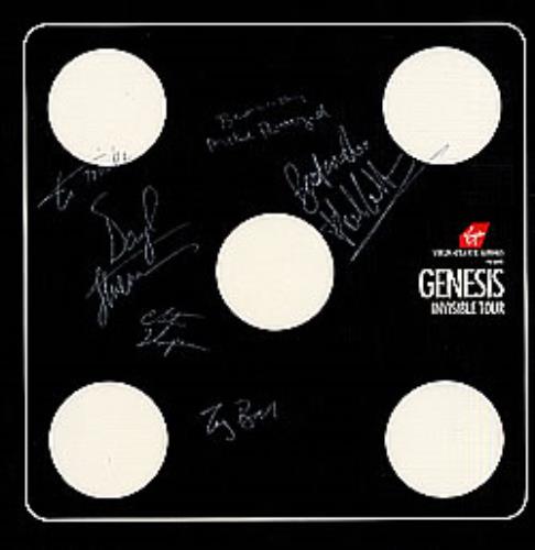 Genesis Invisible Tour - Fully Autographed tour programme UK GENTRIN242941