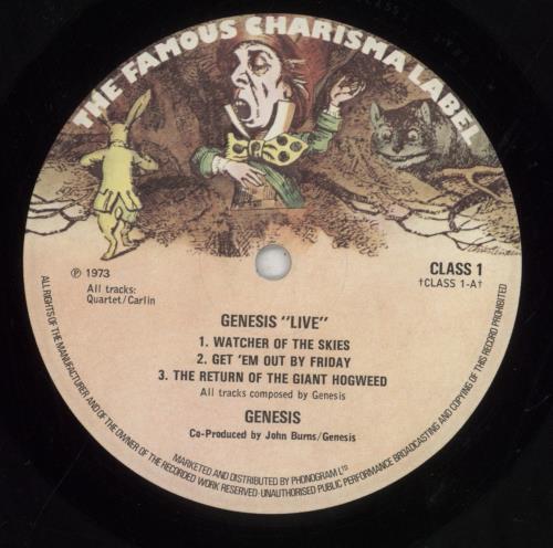 Genesis Live - 1st - EX vinyl LP album (LP record) UK GENLPLI692325