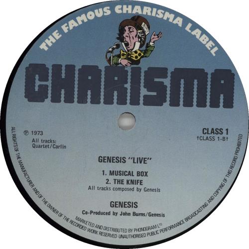 Genesis Live - 3rd vinyl LP album (LP record) UK GENLPLI373459