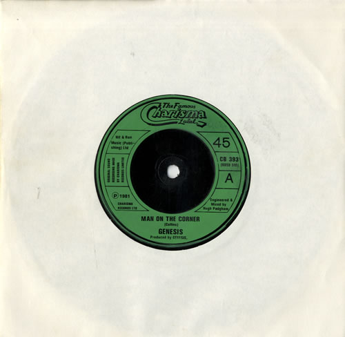Genesis Man On The Corner 7" vinyl single (7 inch record / 45) UK GEN07MA161407