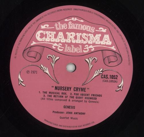 Genesis Nursery Cryme - 1st + Inner - EX vinyl LP album (LP record) UK GENLPNU606697