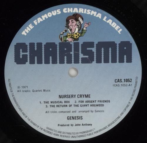 Genesis Nursery Cryme - Blue Label - EX vinyl LP album (LP record) UK GENLPNU259236