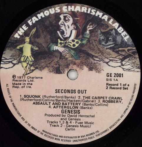 Genesis Seconds Out 2-LP vinyl record set (Double LP Album) Irish GEN2LSE765019