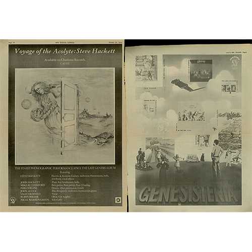 Genesis Set Of 3 x 1970's Newspaper Advertisments memorabilia UK GENMMSE407384
