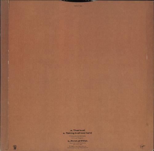 Genesis That's All 12" vinyl single (12 inch record / Maxi-single) UK GEN12TH18690