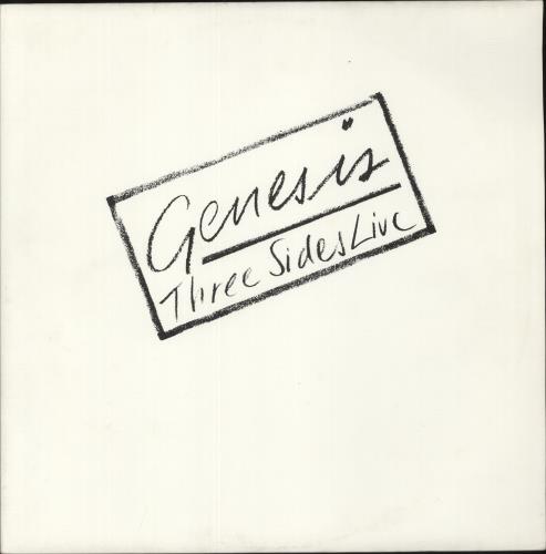 Genesis Three Sides Live - Gold Promo Stamped 2-LP vinyl record set (Double LP Album) UK GEN2LTH874939