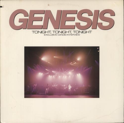 Genesis Tonight Tonight Tonight - Exclusive Candid Interview vinyl LP album (LP record) US GENLPTO00646
