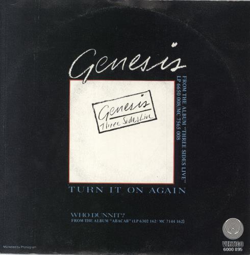Genesis Turn It On Again - Live P/s 7" vinyl single (7 inch record / 45) Dutch GEN07TU798753