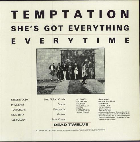 Geneva [Canterbury] Temptation - Fully Autographed 12" vinyl single (12 inch record / Maxi-single) UK 2E-12TE781993