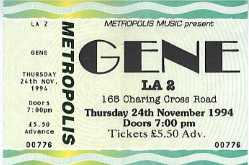 Gene Concert Ticket concert ticket UK G-ETICO304274