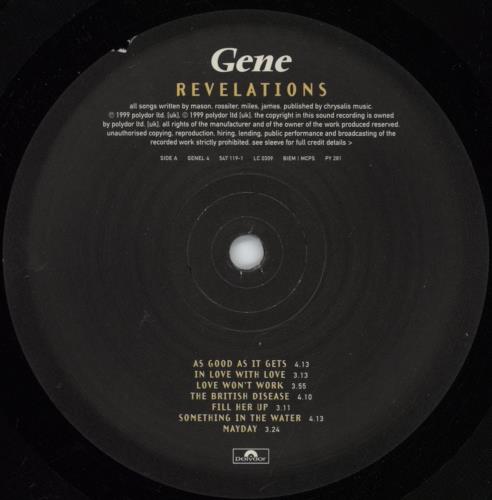 Gene Revelations - EX vinyl LP album (LP record) UK G-ELPRE881322