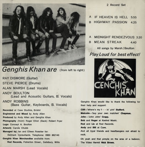 Genghis Khan Double Dealin' 7" vinyl single (7 inch record / 45) UK GXN07DO569889