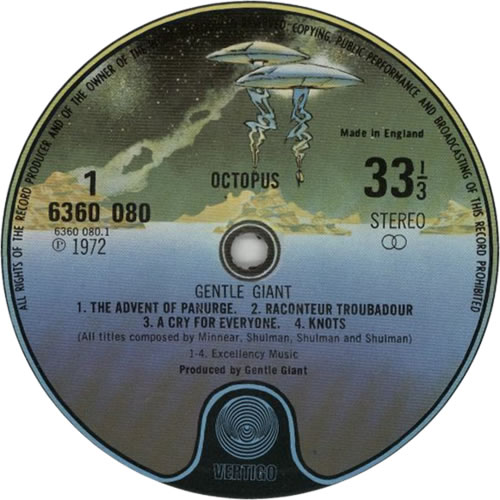 Gentle Giant Octopus - 2nd vinyl LP album (LP record) UK GTLLPOC618368