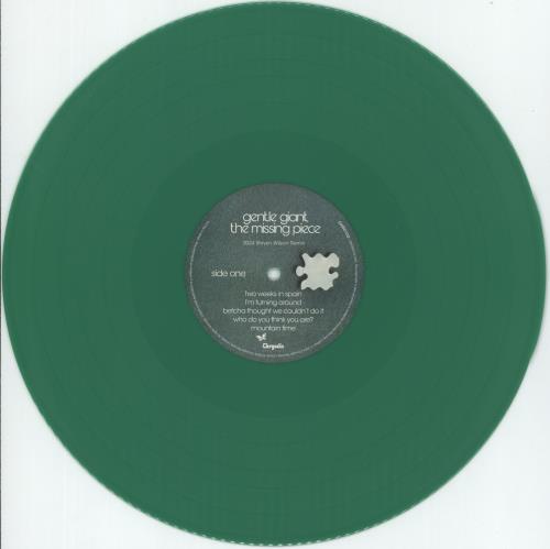 Gentle Giant The Missing Piece - Green Vinyl - Steven Wilson Remix vinyl LP album (LP record) UK GTLLPTH873905