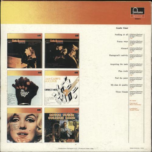 Gentle Giant The Original Studio Gentle Giant - Vol. 1 vinyl LP album (LP record) Italian GTLLPTH727074