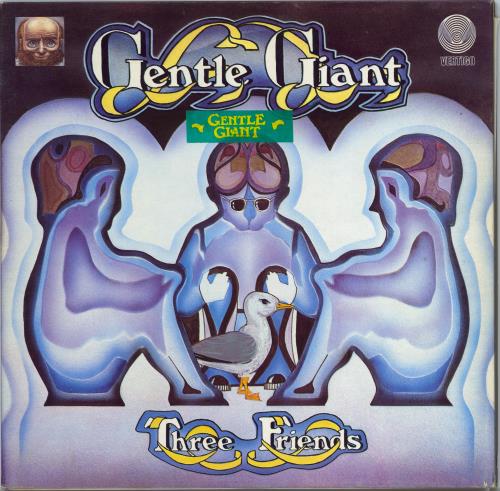 Gentle Giant Three Friends - 1st - Artist Name Stickered vinyl LP album (LP record) UK GTLLPTH774382