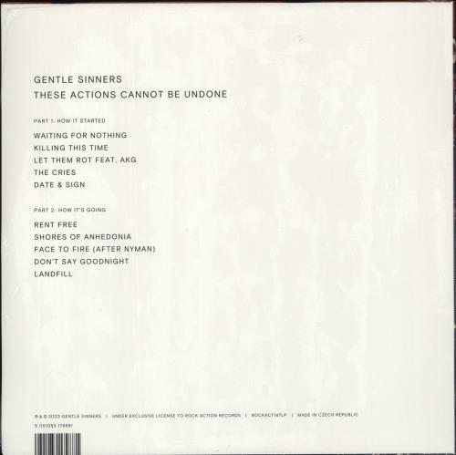 Gentle Sinners These Actions Cannot Be Undone - Red Vinyl - Sealed vinyl LP album (LP record) UK 9MOLPTH868194