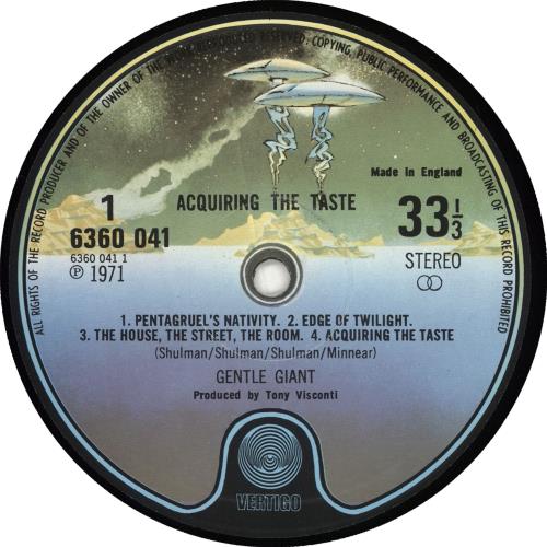 Gentle Giant Acquiring The Taste 2nd UK vinyl LP album (LP record) (135017)