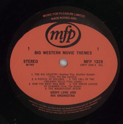 Geoff Love Big Western Movie Themes - 1st vinyl LP album (LP record) UK GL0LPBI523283